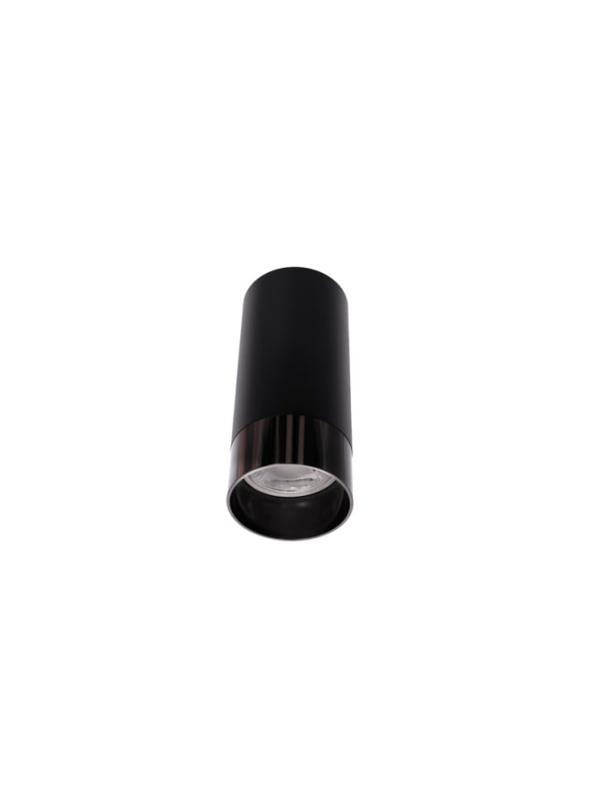 Jana Light Empty Conical Black Aluminum Cylinder with Smoked Black Ring, 14×6 cm – Jana Light JN466 - Image 1